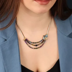 Collier*Taratata Bijoux Chardon bleu